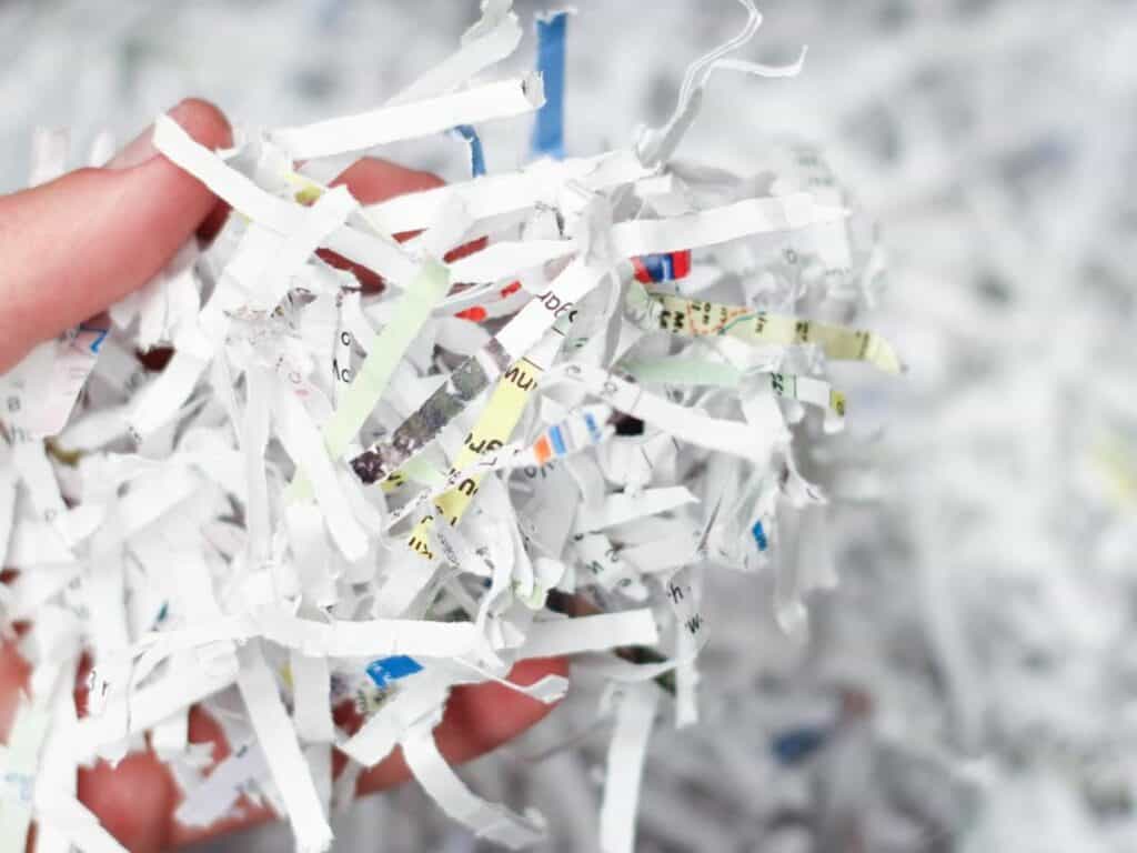 Methods to Shred Documents Cross-Cut